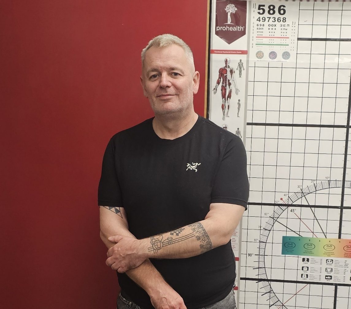 Guy Murray in his treatment room at Glasgow Sport & Spine Clinic